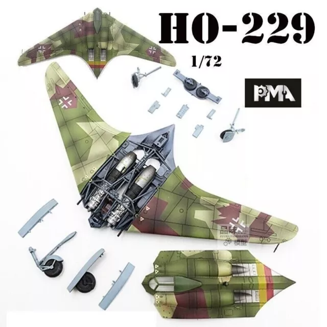 1/72 WWII German Horten HO229 Bomber Aircraft Alloy Fighter Plane Model Gifts