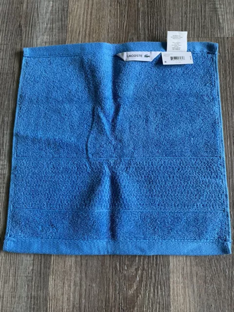 LACOSTE LEGEND RIVIERA Blue Supina Cotton Wash Cloth 13 X 13 New $18.00 ...