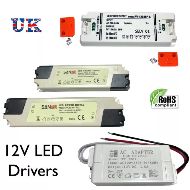 Dc 12V LED Controlador de Alimentación Transformador AC 230V para G4 MR11 MR16