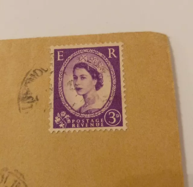 VINTAGE E R Wilding Queen Elizabeth II Briefmarke lila 1957 England ...