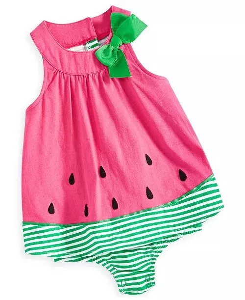 Nwt First Impressions Baby Girl SUNSUIT 6-9M Cotton Bodysuit Watermelon