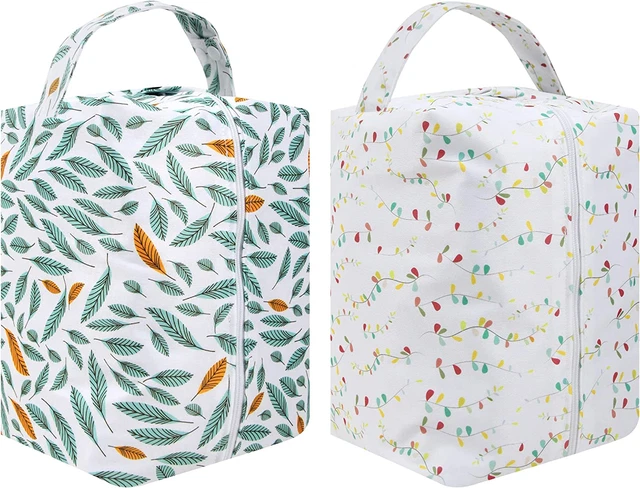 2Large Hanging Waterproof Cloth Diaper Wet Dry Bag Reusable Washable EcoFriendly