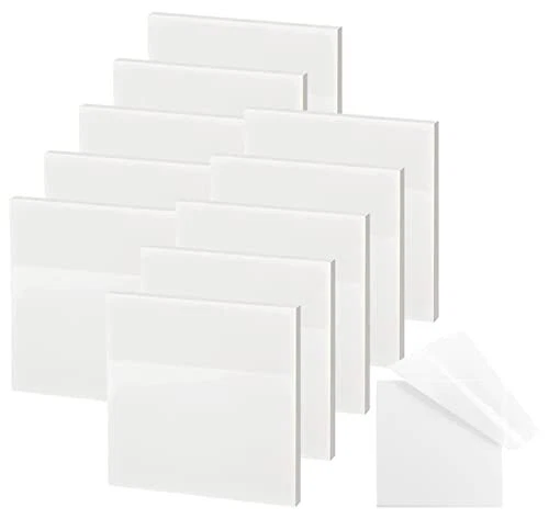 Clear Sticky Notes - Transparent Self-Stick PET Sheets