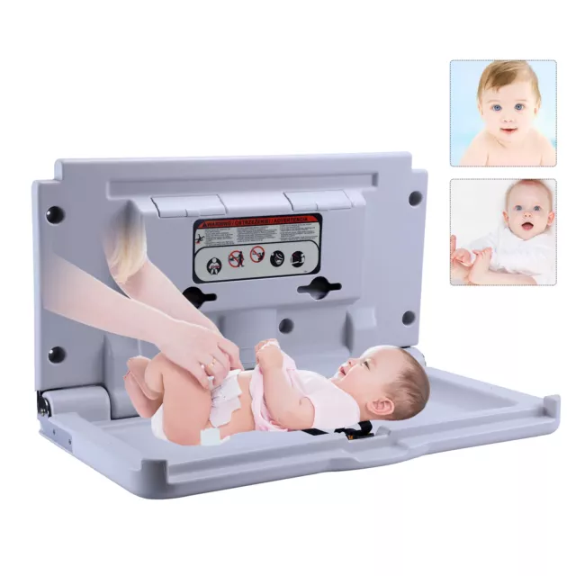 Baby Changing Station Wall Mounted Diaper Changing Table Diapers Fold Commercial