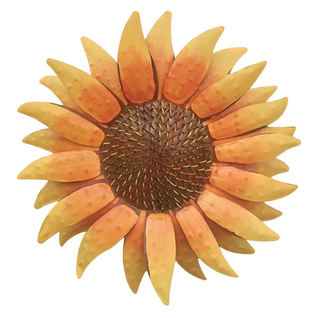 Fiore Di Metallo Segni D'epoca Muro Di Fiori Di Sole Arredamento Retrò Statua