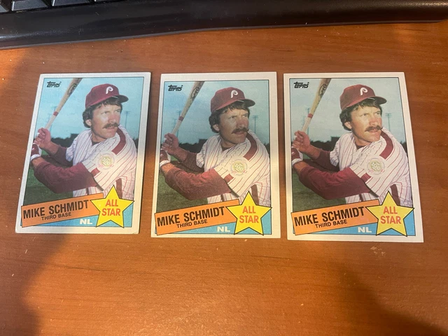 Mike Schmidt Cards 1985 Topps #714 3 Card Lot  Baseball Card Lot