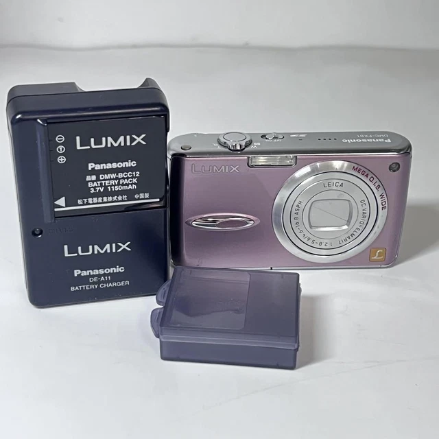 PANASONIC LUMIX DMC-FX01 Camera 6.0MP 3.6x Pink w Battery