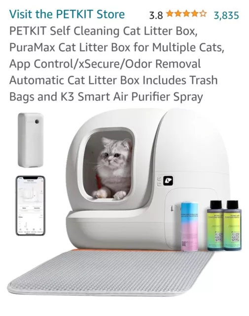 PETKIT Self Cleaning Cat Litter Box, Brand New In Box And Still In Plastic