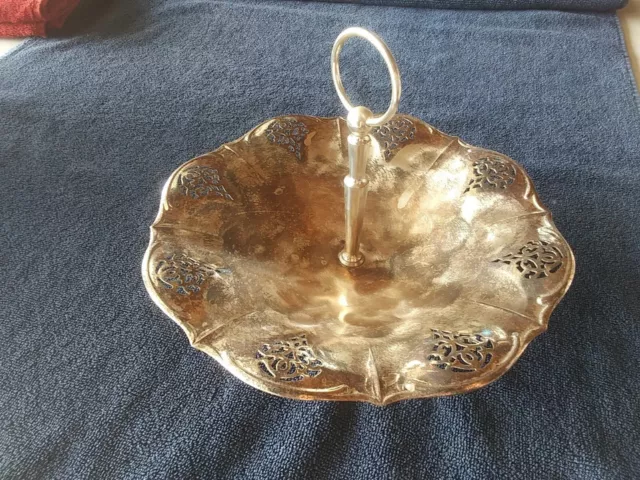 Vintage Estate WMF EP Germany Estate 1 Lb. Or 16Oz  Silver Brass Serving Tray