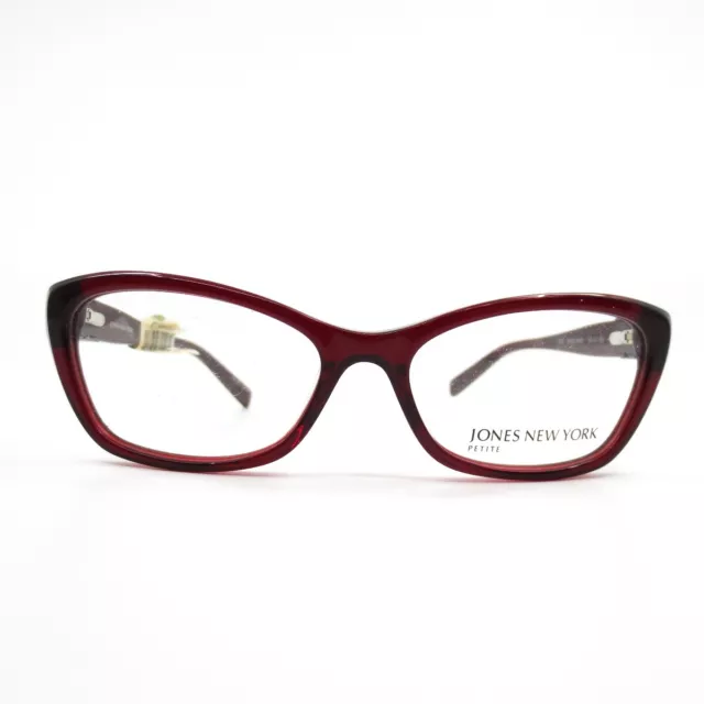 Jones New York J226 Burgundy Red Rectangle Womens Eyeglasses 50-15-135