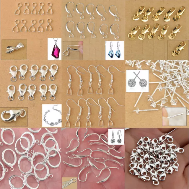 Wholesale Silver Plated Earrings Hooks Ball DIY Jewelry Accessory Wire Findings