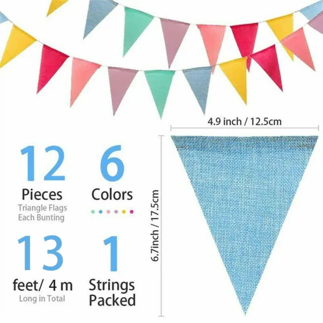 Colorful Pull Flag European-style Birthday Party Classroom 4M Triangle