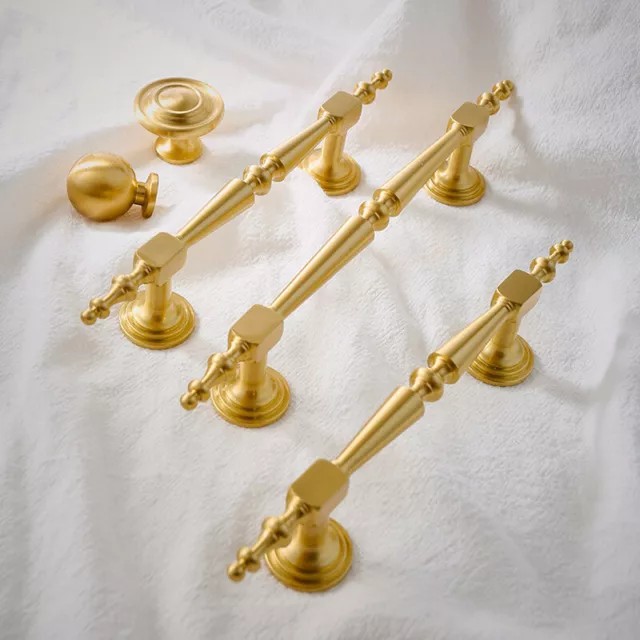 Brass Wardrobe Door Knob Cupboard Drawer Pull Furniture Dresser Cabinet Handle