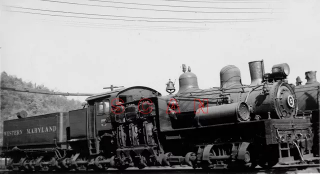3B127 RP 1940s WESTERN MARYLAND RAILROAD SHAY LOCOMOTIVE #5