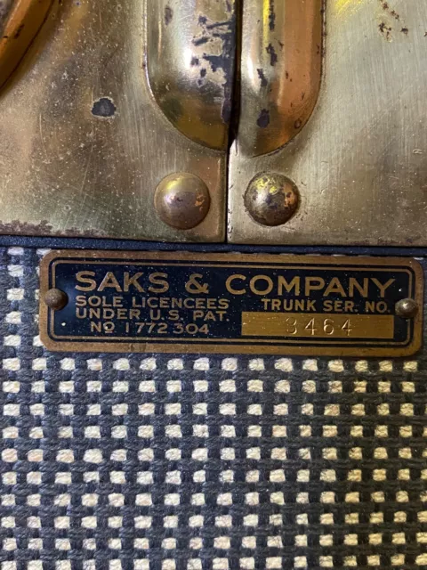 vintage steamer trunk Saks 5th Ave original owner family