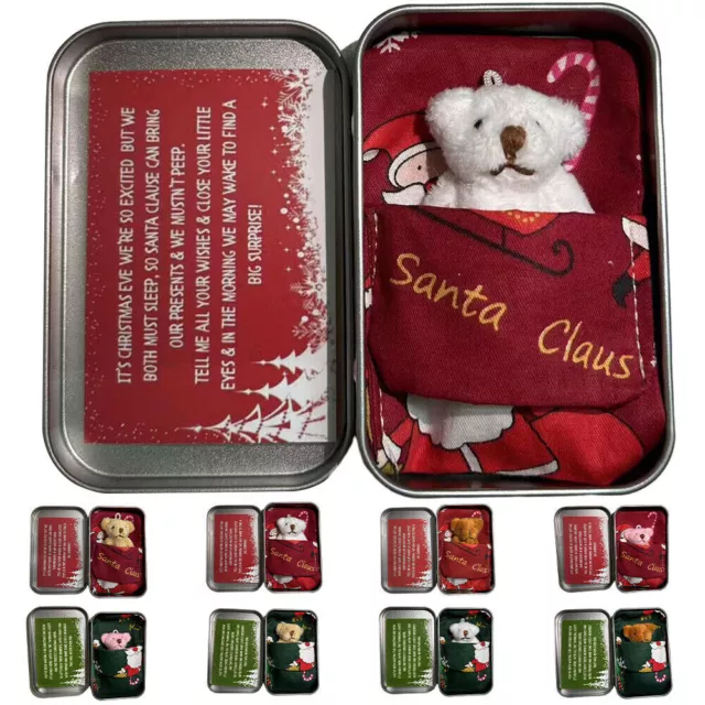 ·Christmas Little Pocket Bear Tiny Teddy Bear In Box Bear Toy Stuffed Doll Gifts