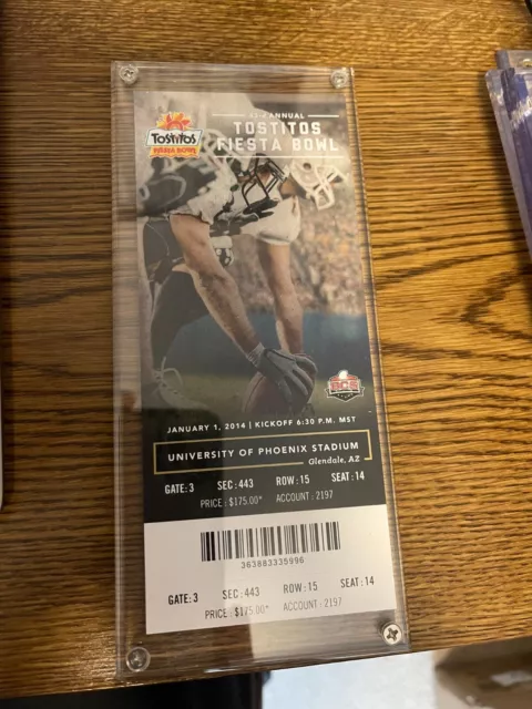 2014 Tostitos Fiesta Bowl Complete Game Ticket Baylor UCF Knights Mint 2014 Tostitos Fiesta Bowl Complete Game Ticket Baylor UCF Knights Mint