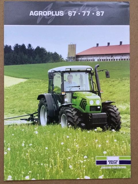 DEUTZ FAHR AGROPLUS 67 77 87 Tractor Brochure £6.84 - PicClick UK