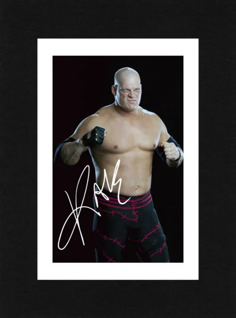 8X6 Mount KANE Signed PHOTO Print Gift Ready To Frame WWE Wrestling
