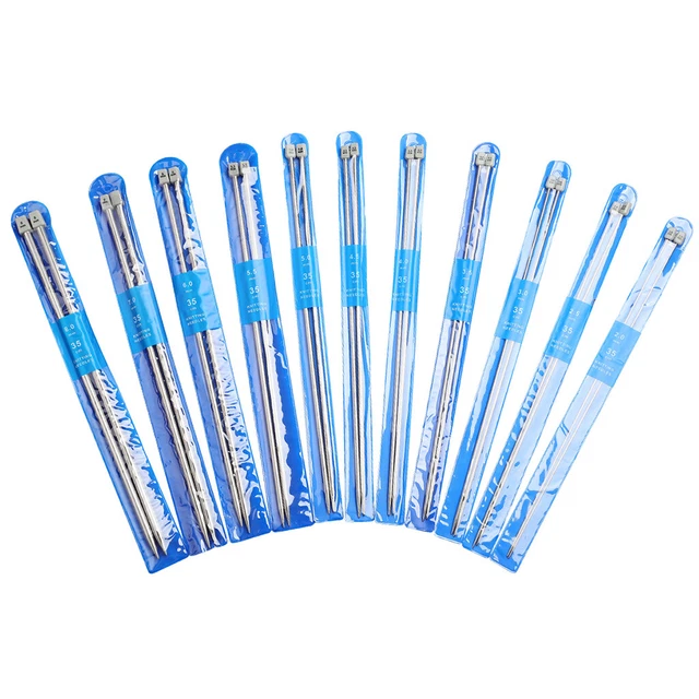 Aiguilles à tricoter à pointes   en acier inoxydable 22x pour outil de