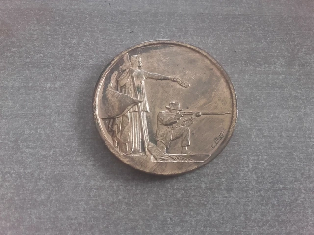 Médaille De Cavalier En Bronze Signée Dubois - Jeton Ancien