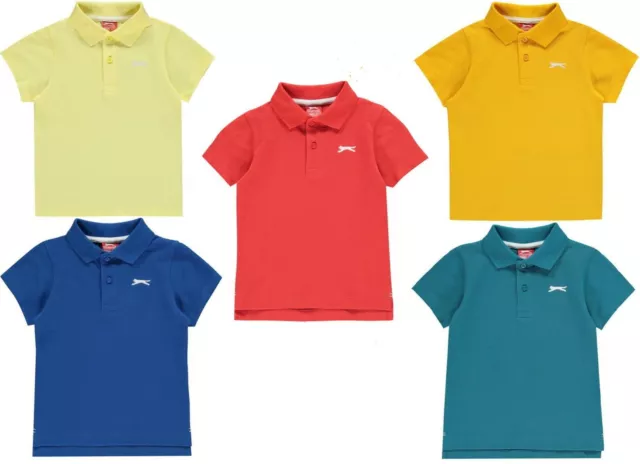 SLAZENGER Polo 100% Coton Garçon Enfant 5-6 ans