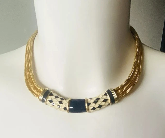 Collier Ras De Cou Perles Fantaisie Rousselet Paris - Années 50 - Longueur 40 Cm - Occasion Vintage