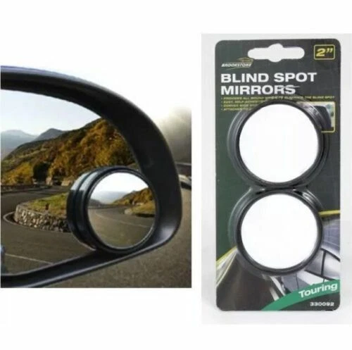 2pc BLIND SPOT MIRROR Towing Reversing Driving SELF ADHESIVE Car Van Bikes