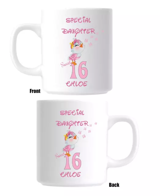 16th Birthday Sweet 16 Special Daughter Personalised Gift Mug