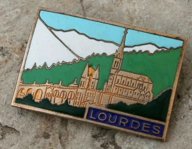 Broche Ancienne En émail Cloisonné Motif Edelweiss - A.Augis Lyon - Occasion Vintage