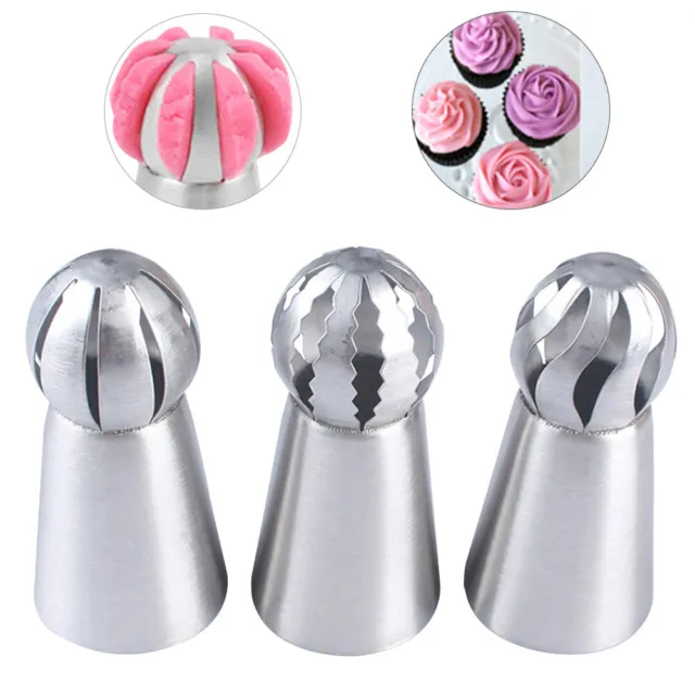 Icing Nozzle DIY Ball Shape Portable Cake Decoration Stainless Steel Modelling