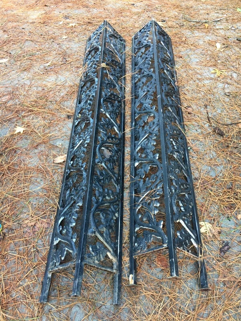 porch supports uprights column cast iron metal vintage