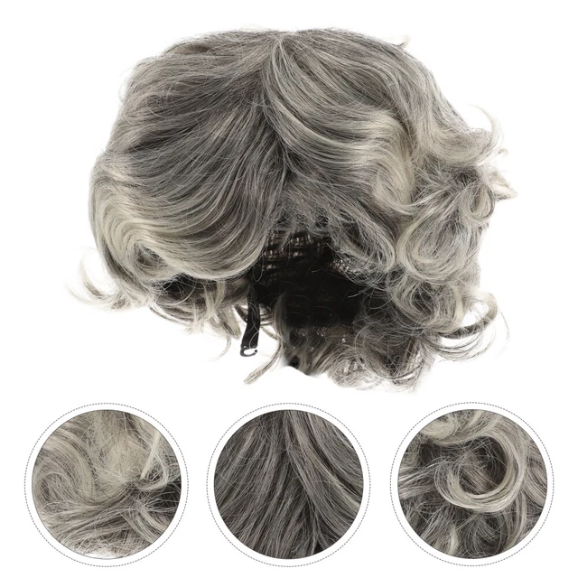 Alte-Damen-Kostümset Mit Perücke – Komplettes Oma-Cosplay Für Halloween & Maskeraden, Inkl. Brille, Schmuck & Gehstock
