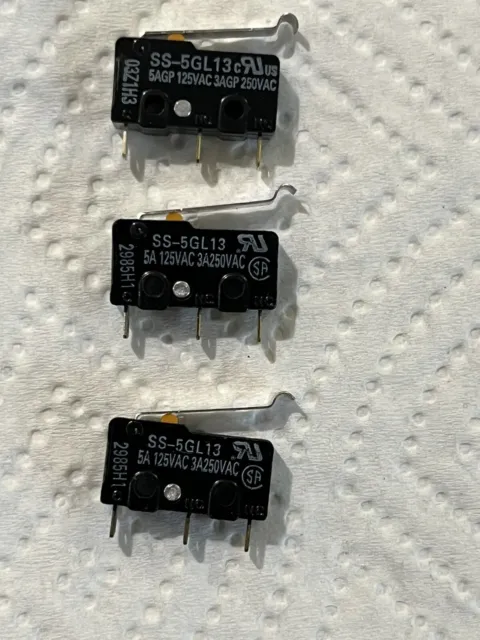Lot of 3 Omron SS-5GL13 Micro Switches-New-US Seller