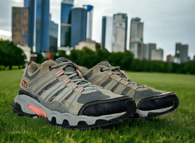 WOMEN S FILA DAY Hiker Athletic Trail Shoes Tan Grey Purple Size