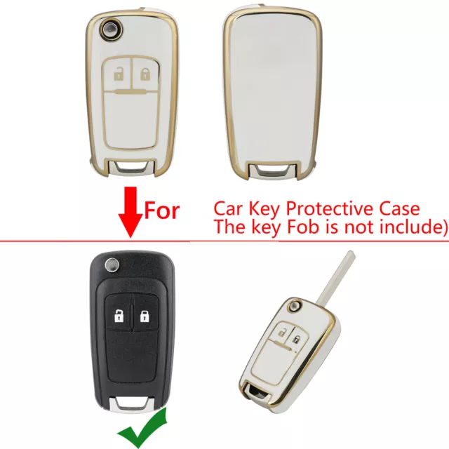 for Vauxhall Corsa Meriva B Astra J Insignia Zafira C Mokka Remote Fob Key Cover 2