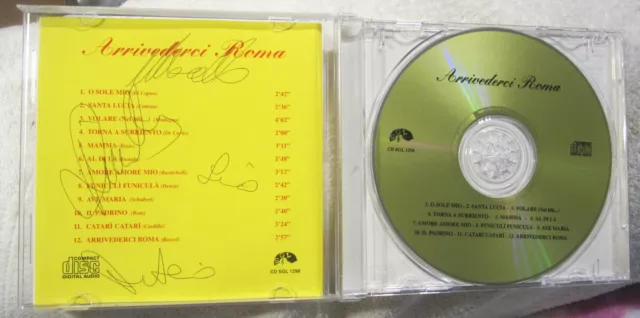 1 autograph Marco Bianchi and Ciaomi Arrivederci Roma CD SGL 1298 signed