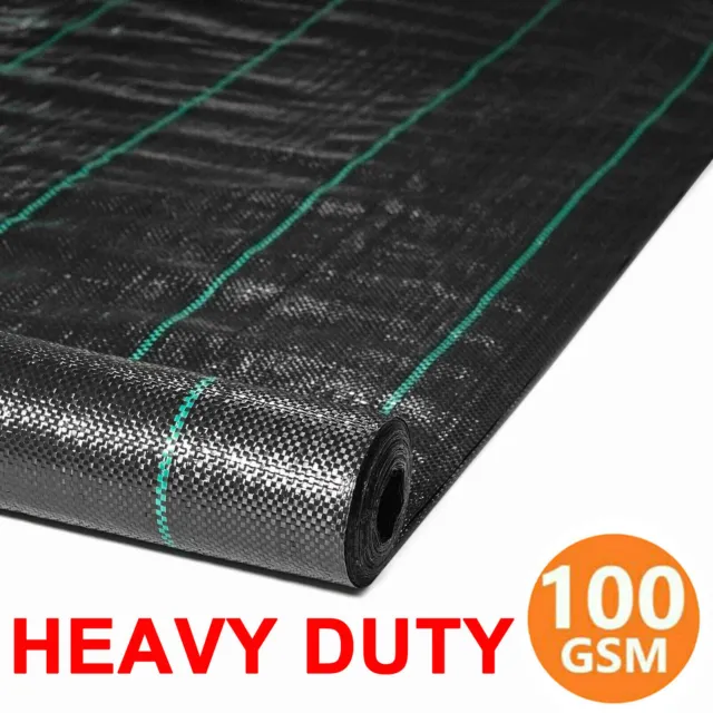 Heavy Duty Membrane Weed Control Fabric Suppressant Barrier Garden Ground Cover 2