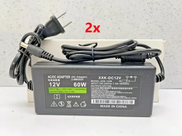 2 pc Adapter Power Supply Replacement HARMONY GELISH 18G PLUS LED LAMP LIGHT PRO