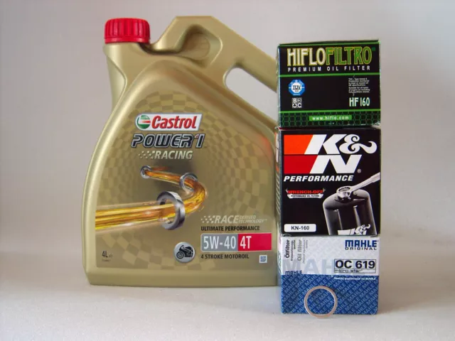 Castrol Power 1 Racing 5W40 Öl+ Ölfilter BMW S1000R K47-S1000RR K46 -S1000XR K49