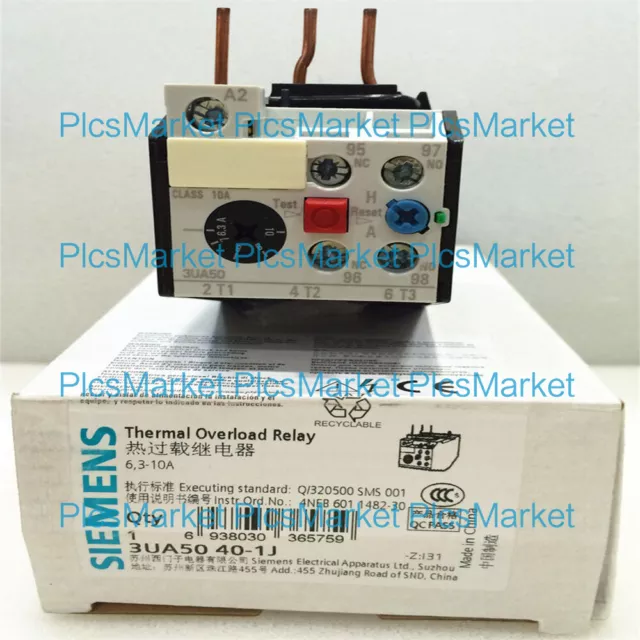 1PC New SIEMENS 3UA5040-1J Overload Relay Tripping Class 10A