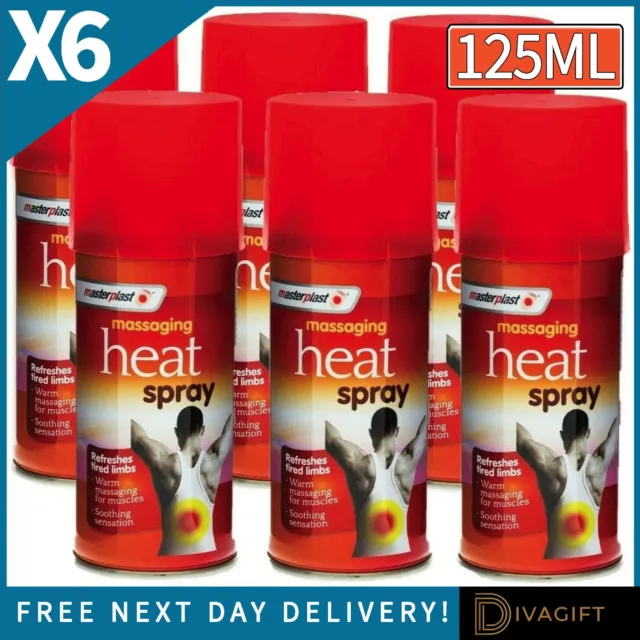 6X 125Ml Deep Heat Spray Massaging Instant Muscle Sports Injury Back Pain Relief