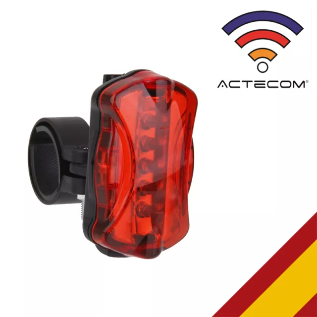 Actecom® Luz Trasera Led Para Fat Bike Bicicleta 6 Modos Luces Seguridad