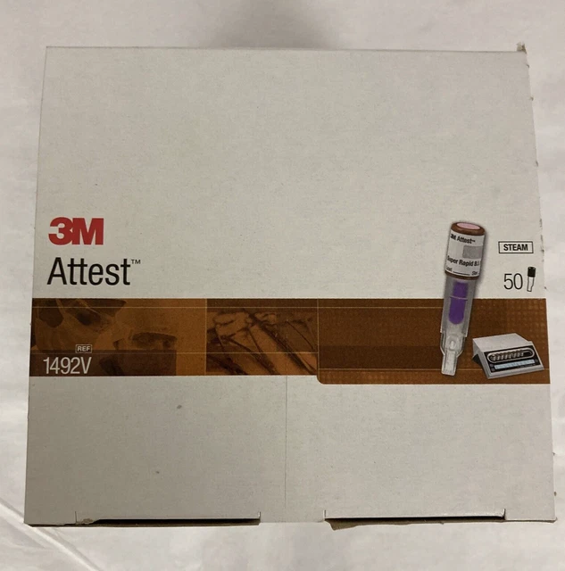 3M™ 1492V ATTEST™ BIOLOGICAL INDICATORS & TEST PACKS, Brown Cap, 50/Box