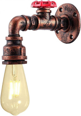 KAWELL Vintage Applique da Parete Industriale Retro Lampada Marrone