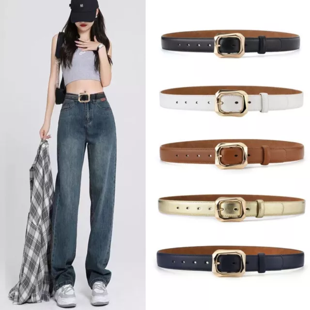 Luxury Design Pin Buckle Waistband Casual Jeans Belt Women Leather Belt
