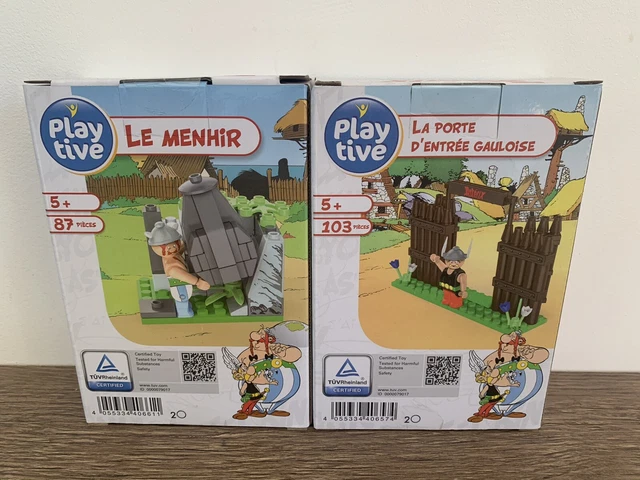 Lot De 2 Boîtes De Jeu Clippys Playtive Astérix - Le Menhir & La Porte Gauloise, Neuf