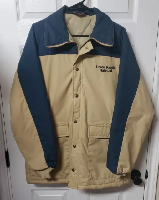 Vintage Rare Dunbrooke Coat Jacket Union Pacific Railroad Men's Large
