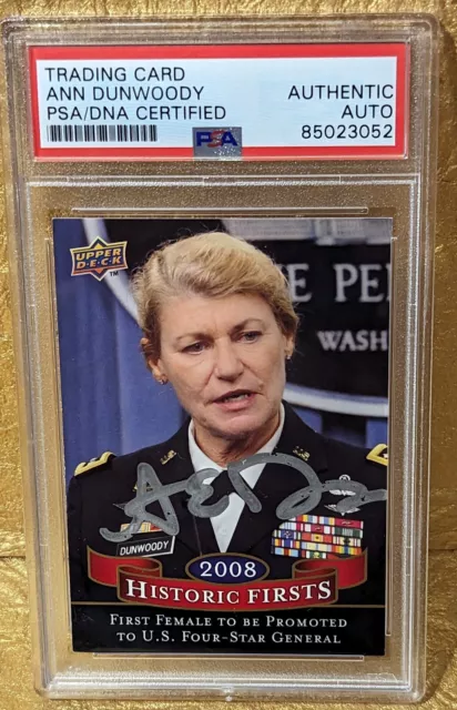General Ann Dunwoody Autograph Signed Card 🪖