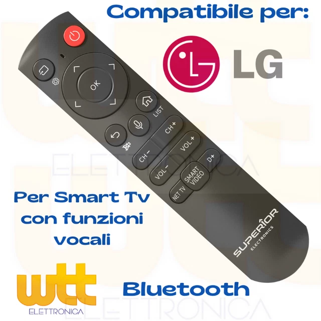 Telecomando Originale Logik L40AFE21 Con Comando Vocale Sostituto Per Tv Nuovo In